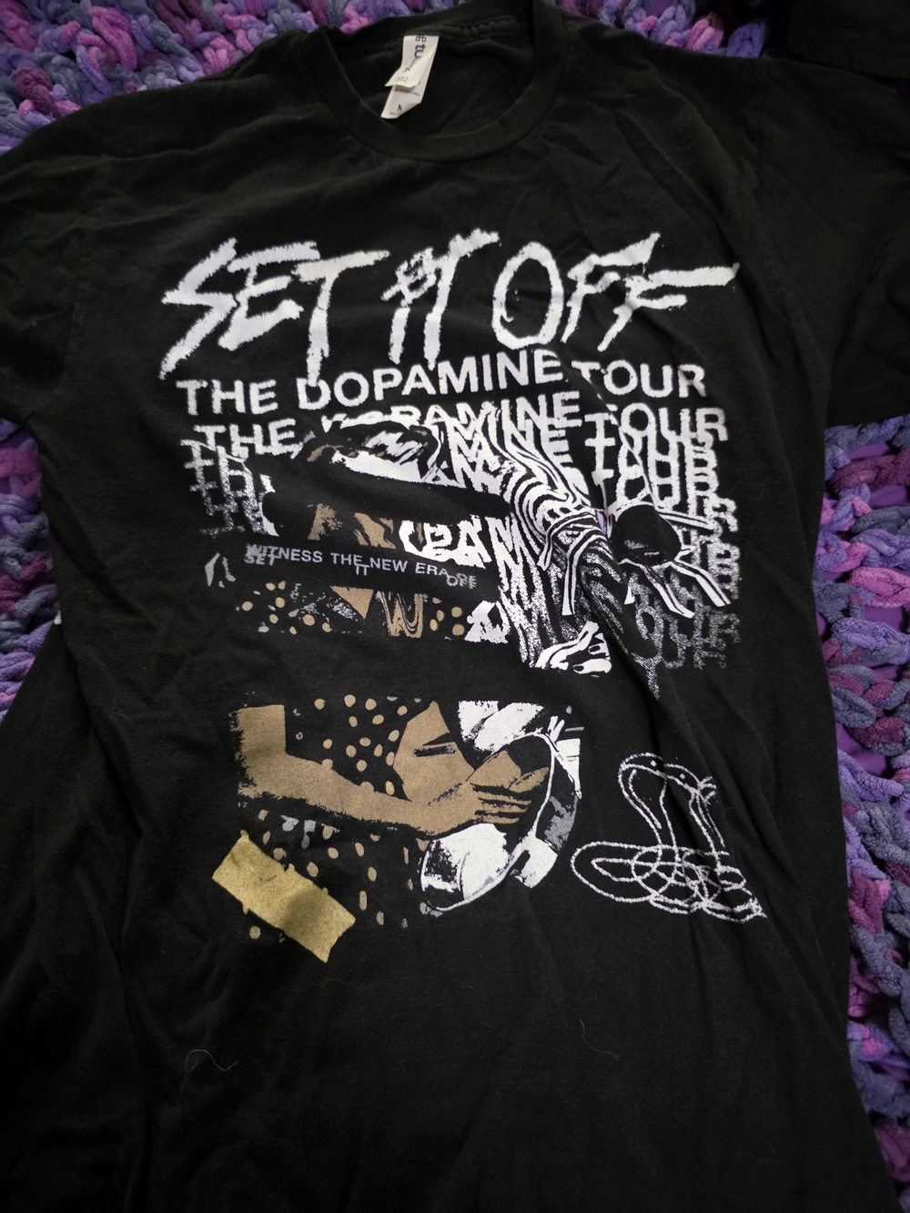 Set It Off The Dopamine Tour 2023 Graphic Tour Tee Black Size Medium